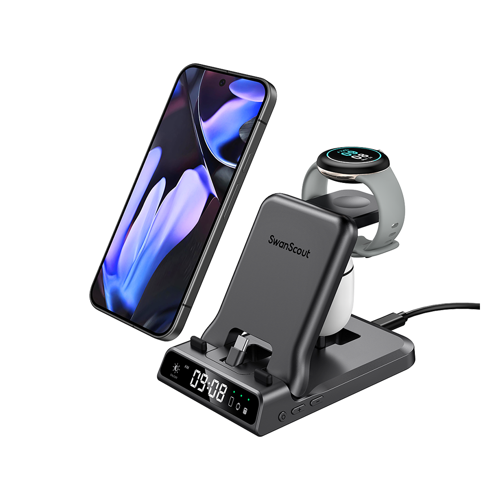 SwanScout 701G - Cargador rápido con cable para Pixel Watch 1