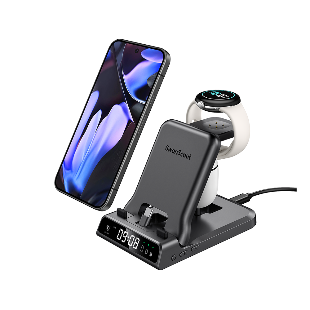 SwanScout 701G2 - شاحن سلكي سريع لساعة بيكسل 2/3