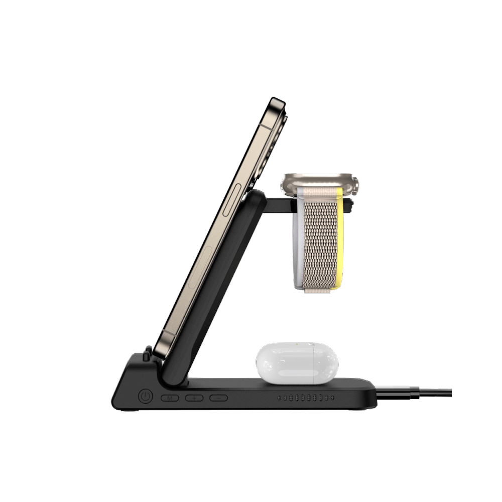 SwanScout 703A - Cargador Inalámbrico 3 en 1 para Apple