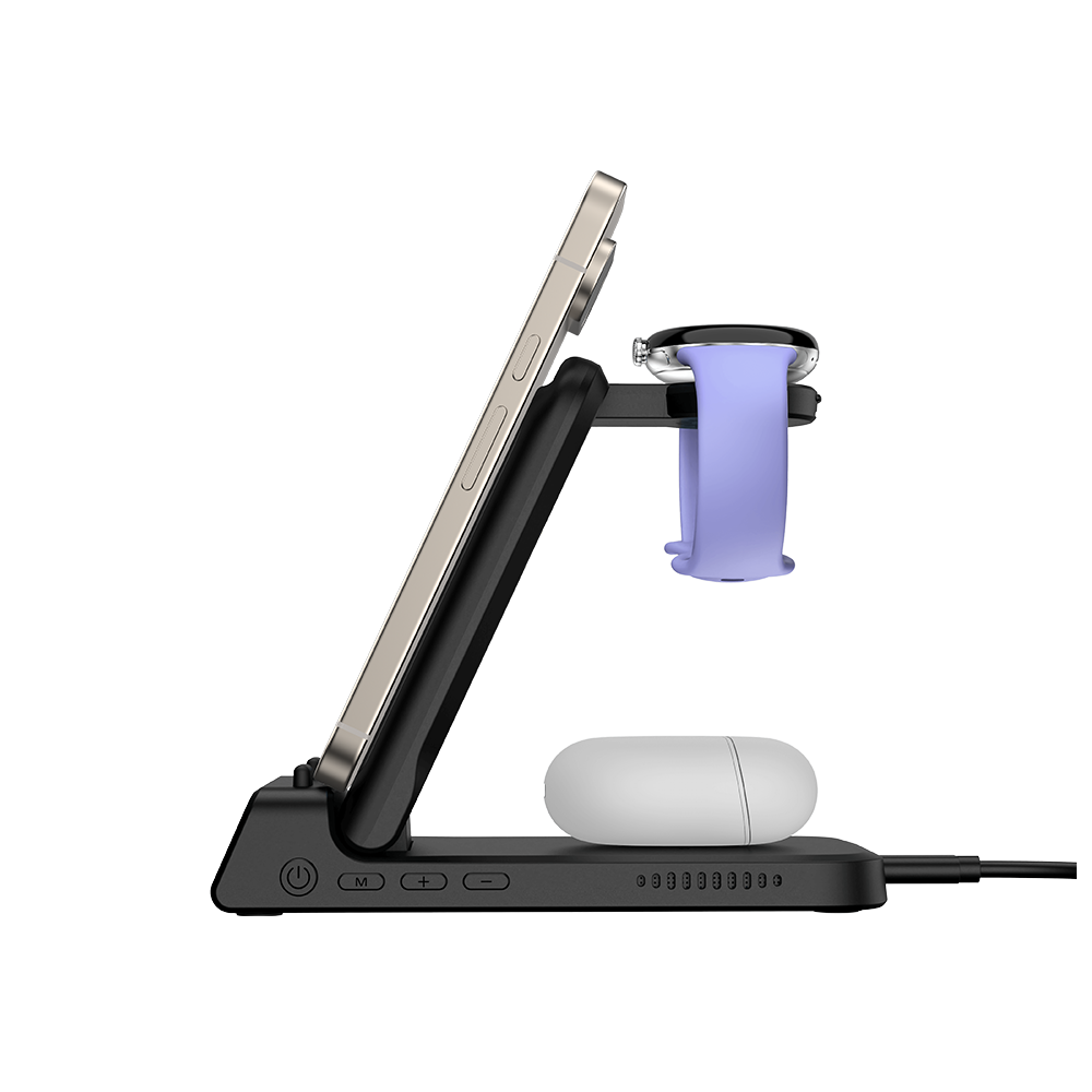 SwanScout 703G2 - شاحن لاسلكي 3 في 1 لساعة بيكسل 2/3