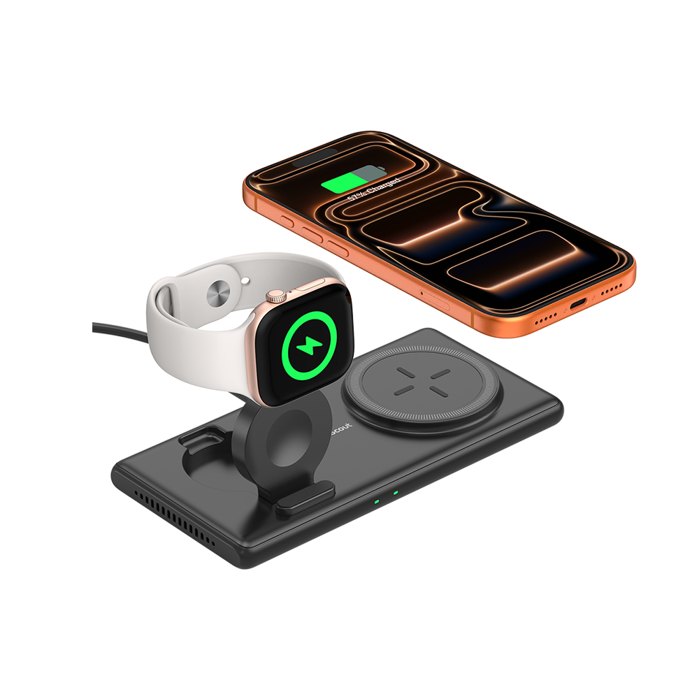 SwanScout 502M - 애플용 2-in-1 자기식 무선 충전기