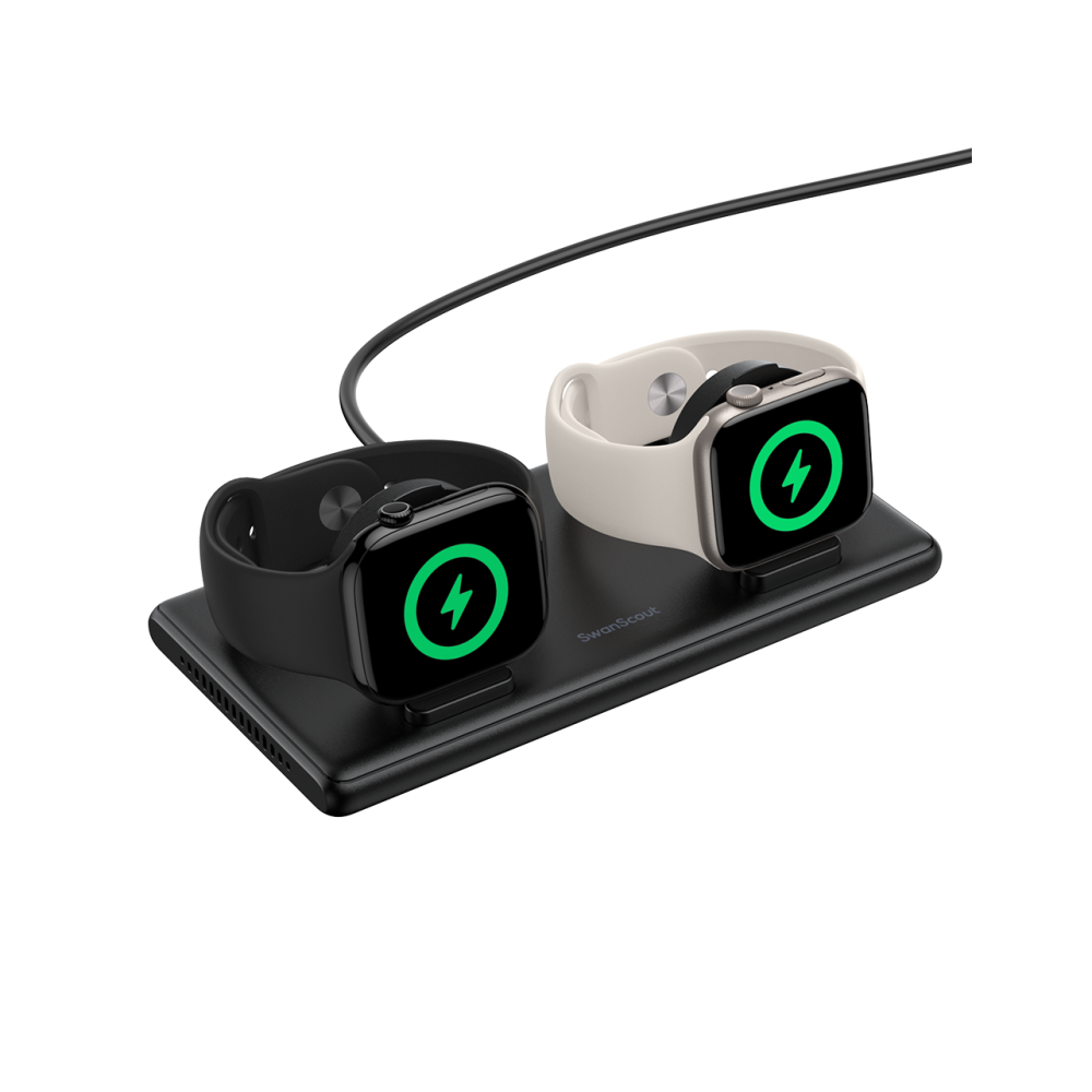 SwanScout 507DA – Cargador dual para Apple Watch