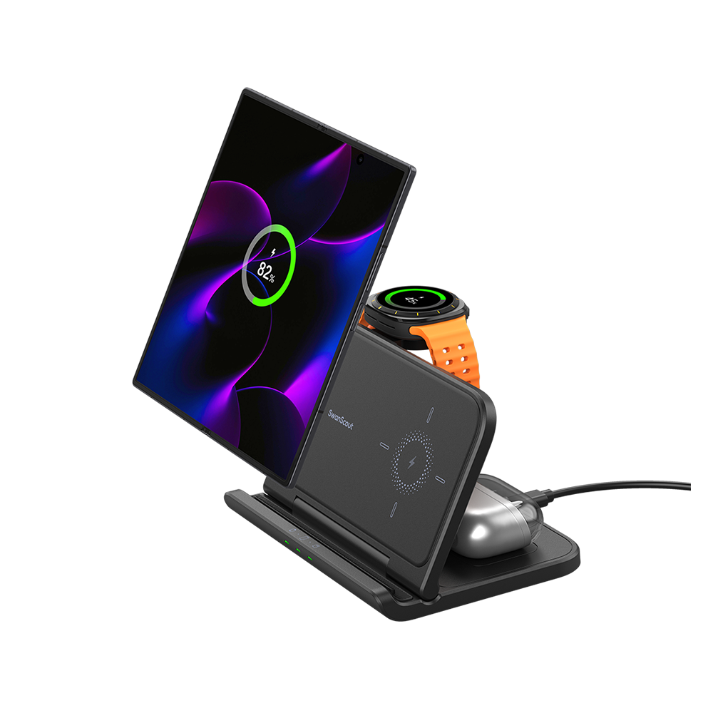 SwanScout 705S - 3-in-1 draadloze oplader voor Samsung Galaxy Z Fold