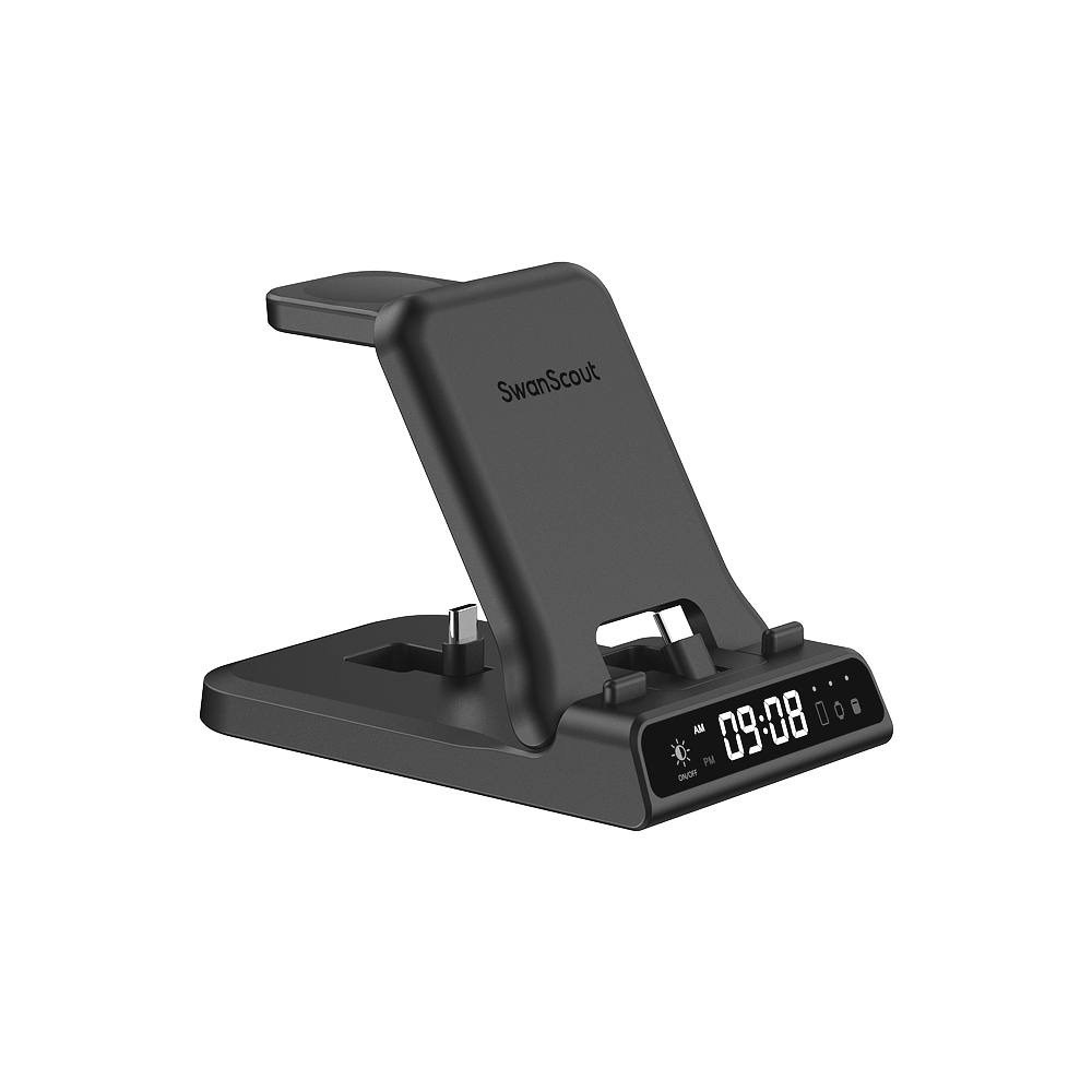 Designed with precision, the swanscout 701G functions as a pixel watch charging stand, providing both stability and fast charging.