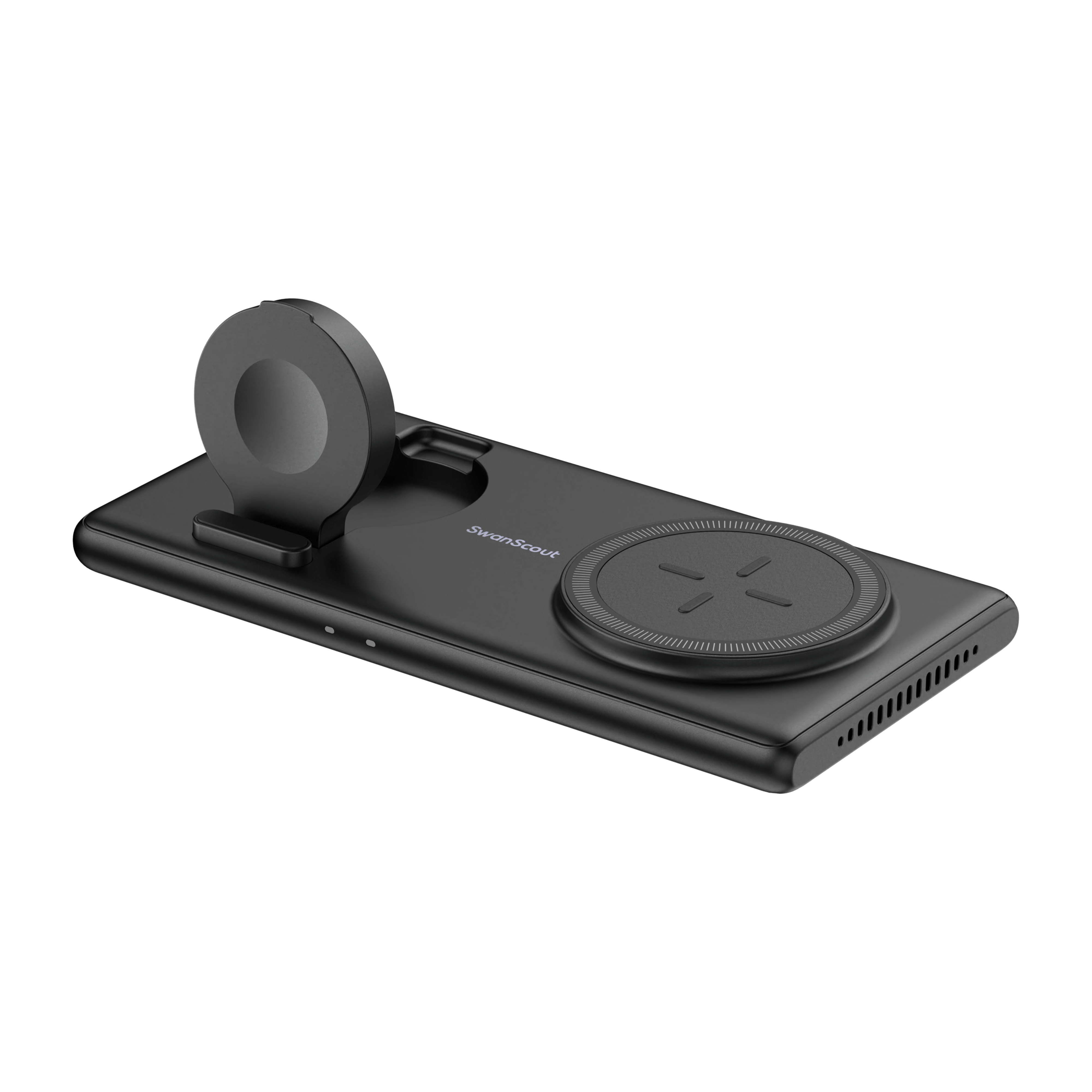 The SwanScout 502M is a Portable Magnetic Charging Station for Apple Watch10, offering strong alignment and stable charging.