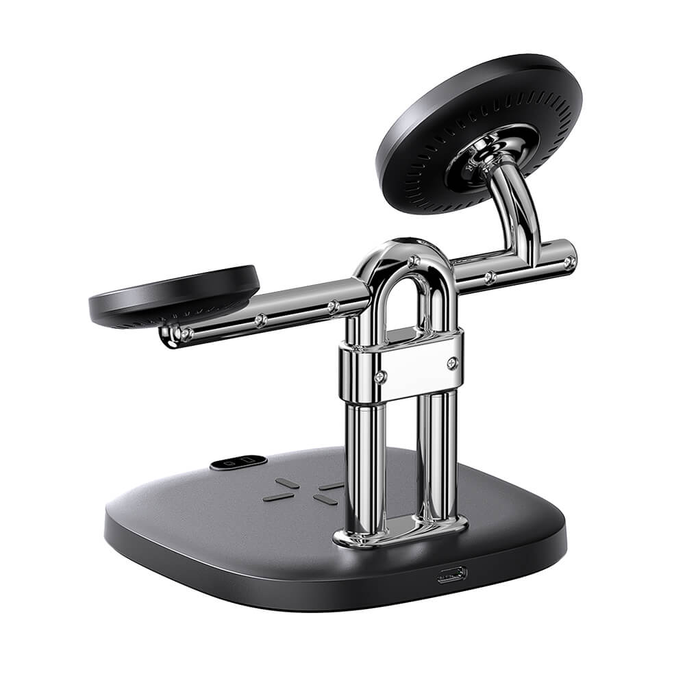 SwanScout 712SM - محطة شحن لاسلكية مغناطيسية 3 في 1 لهواتف Samsung