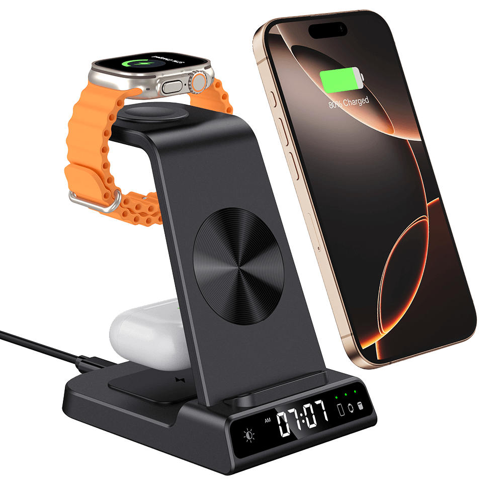 SwanScout C02 – 3-in-1 kabelloser Ladeständer für Apple