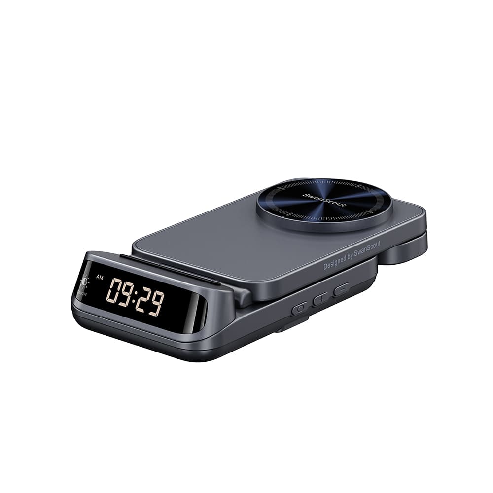 SwanScout 708M-25W - Caricatore wireless magnetico rapido 3-in-1 da 25W per dispositivi Apple