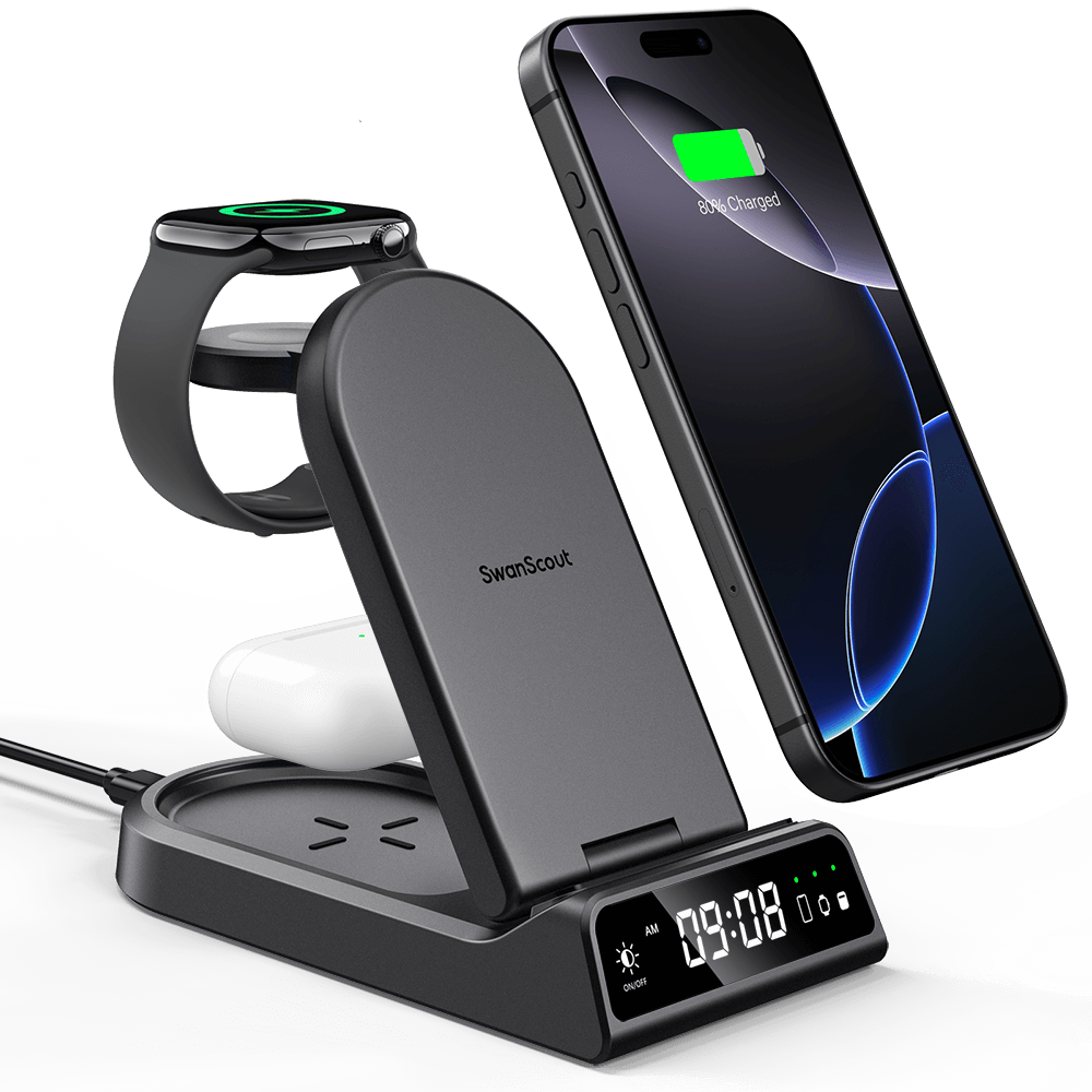 The swanscout 702A functions as an Apple Watch Series 10 charger, offering reliable and sleek wireless charging for the newest model.
