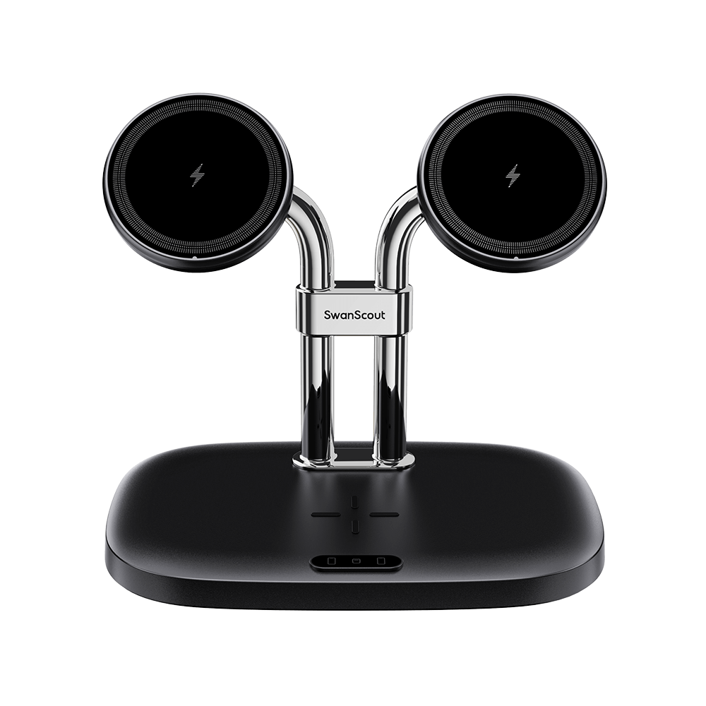 SwanScout 706SM - Cargador magnético doble para Samsung
