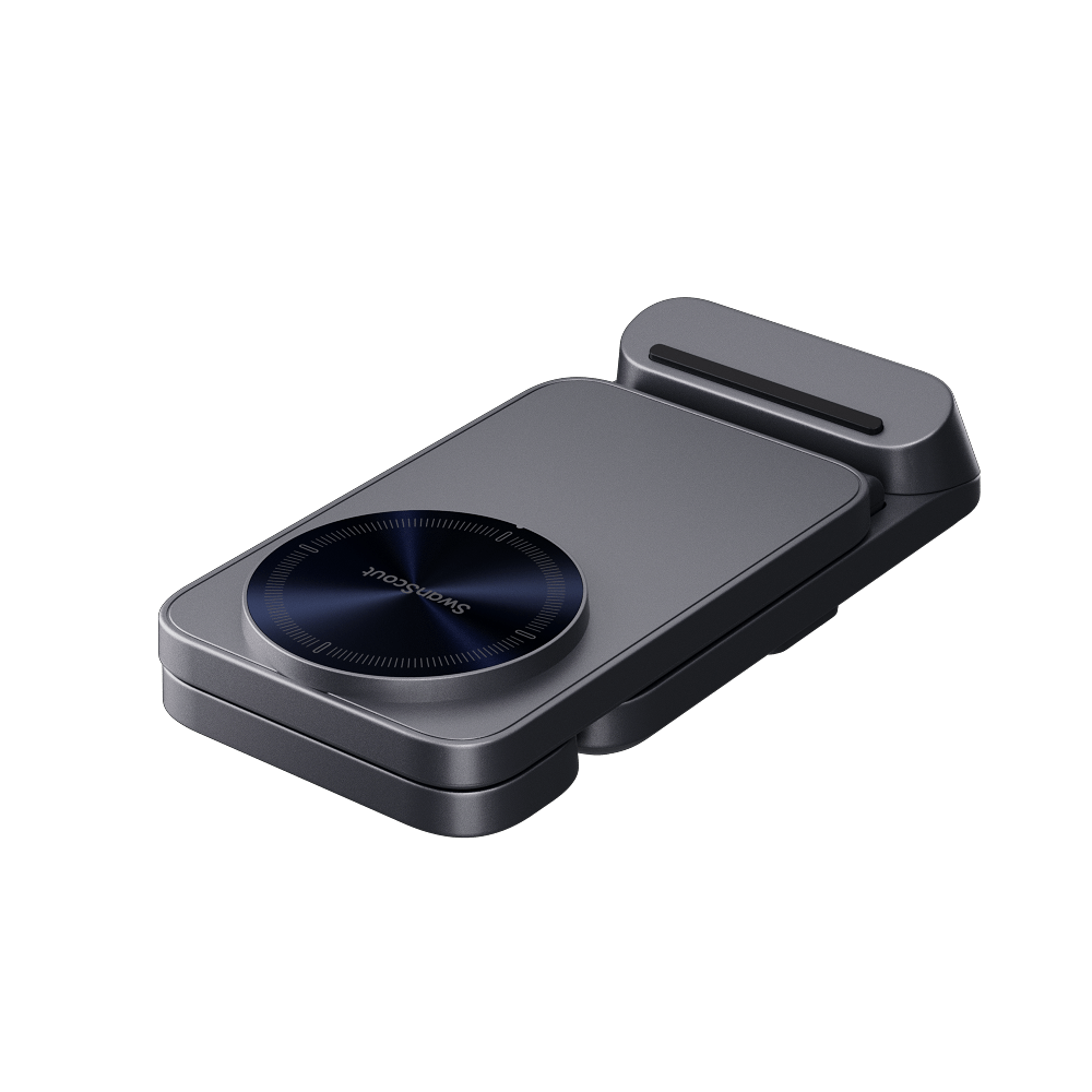 The swanscout 708M blends the power of a MagSafe charging station with the clarity of an integrated clock.
