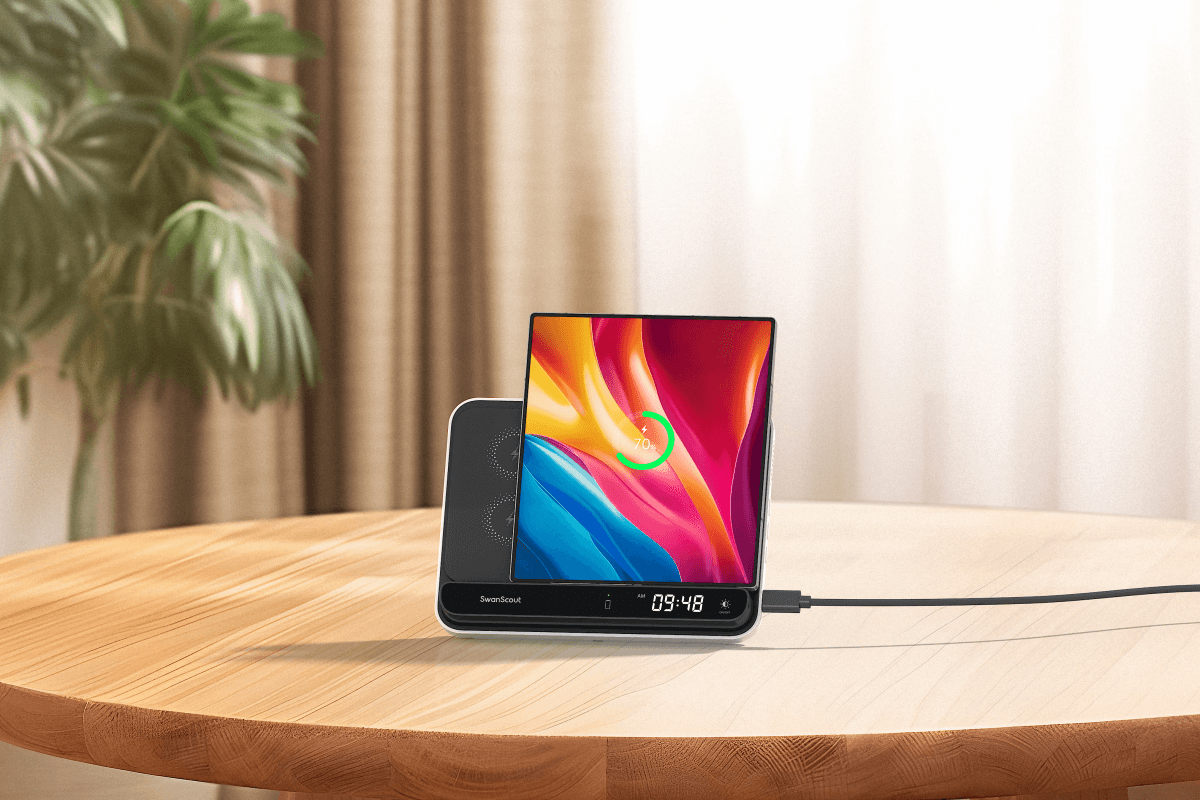 The Pixel 9 Pro Fold wireless charger ensures adaptive charging speeds to protect your device’s battery health.