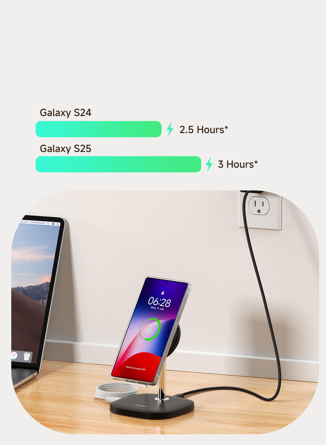 Fast charging deta for Samsung Galaxy S series
