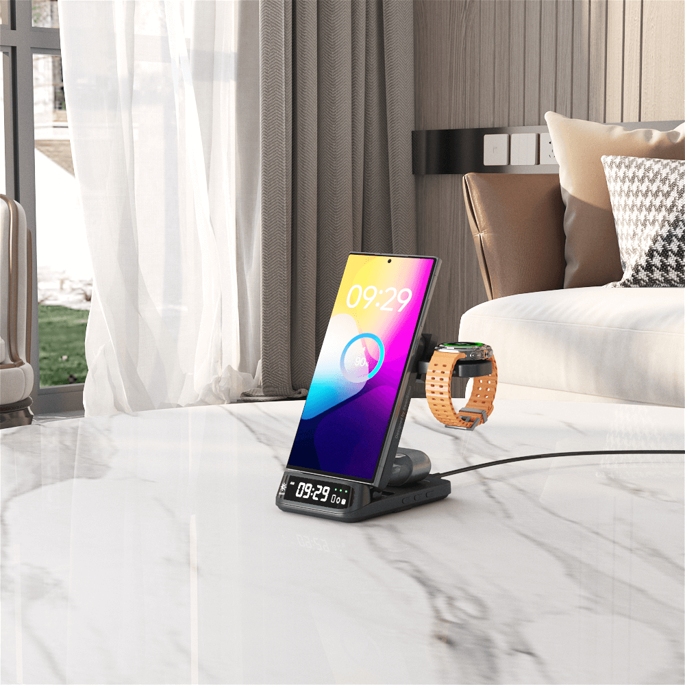 Android users benefit from the SwanScout 708S, a universal wireless charger for compatible Samsung and Pixel phones.