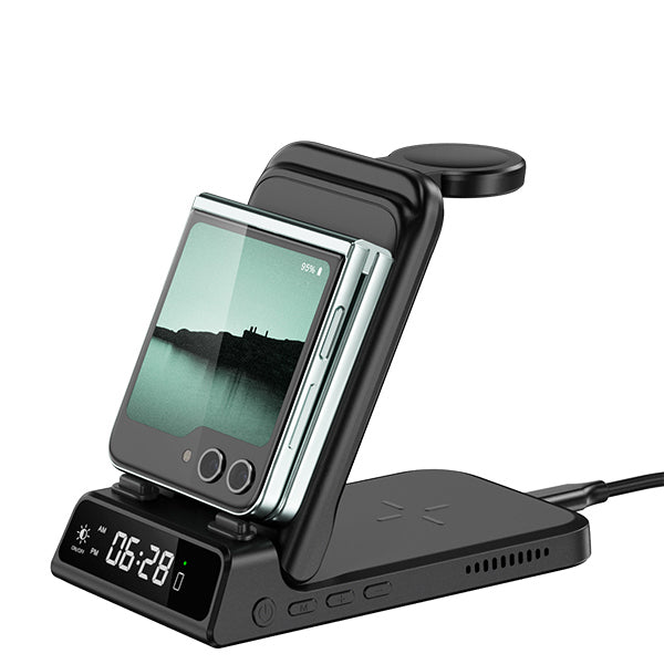 Designed for modern setups, the SwanScout 703F complements Galaxy Z Flip 6 accessories with its elegant display and charging power