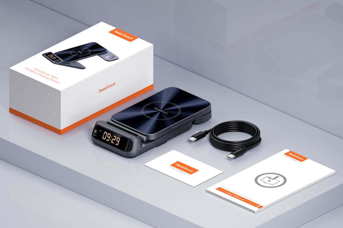 Package contents including the 708A charger charging cable user manual and warranty card