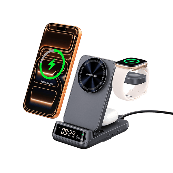 SwanScout 708M(25W) - 25W magnetisk trådlös laddare för Apple